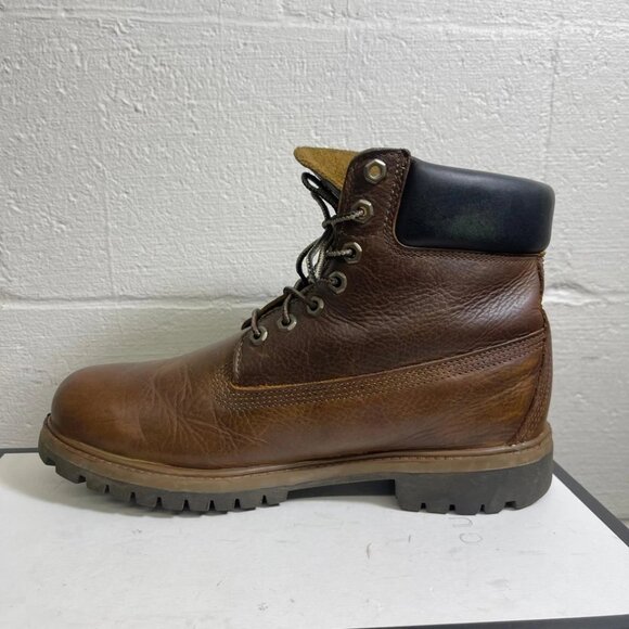 Timberland Premium 45th Anniversary 6" Brown Leather Ankle Boots Men's Size 9 M - Picture 5 of 13